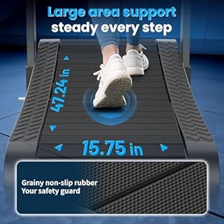 ERGOLIFE Curved Treadmill with Non-Electric Motorized, 2-in-1 Folding Treadmill with APP for Home Workout, Compact Manual Walking Pad, Office Running Machine with LCD Display