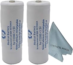 2 Titon 72300 Replacement Battery for Welch Allyn 72300 3.5V with Cloth