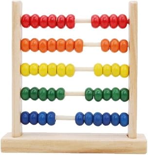 Ruluti 1 Set Baby Math Toy Wooden Abacus Colorful Small Numbers Counting Calculating Beads Kids Toy Math Learning Early Educational Toy