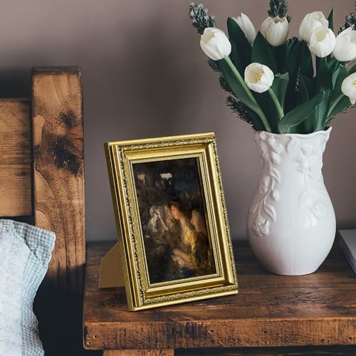 Image of upsimples Vintage 5x7 Picture Frame, Antique Gold Frames, 2 Pack