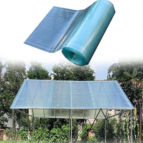 planchas transparentes tejados Aleros interiores de fibra de vidrio impermeables, paneles transparentes de 1, 2, 5, 10 y 20 m, lámina de techo transparente y ligera(W 0.7m,L 3.0M)