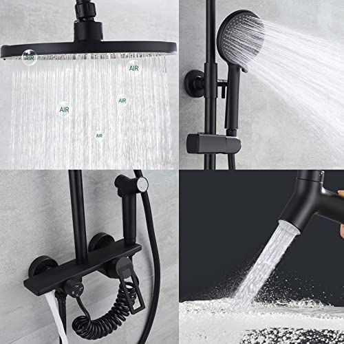 Système de douche à effet pluie complet pour optimiser l'espace bain et bidet