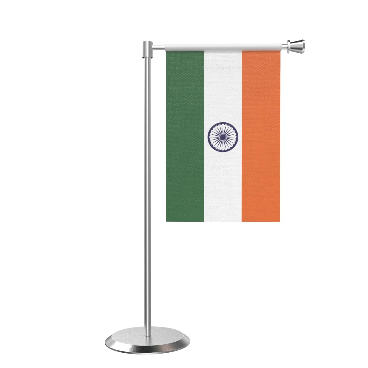 The Flag Company Indian L-Shaped Table Flag with Stainless Steel Pole & Base | 4x6 Inch Flag | 10-Inch Pole for Desk, Office & Ceremonial Display-image-21