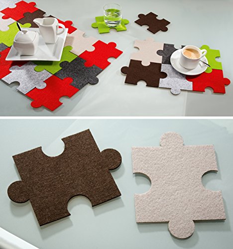 Gilde - Set di 6 sottobicchieri in feltro, 3 x