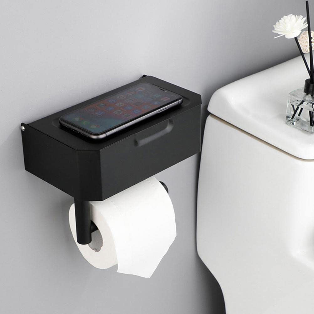 Estante para Papel Higiénico de Acero Inoxidable 304, Soporte para Papel Higiénico Montado en la Pared con Dispensador de Toallitas Húmedas, Brazo Largo de 5,31 Pulgadas, Tamaño