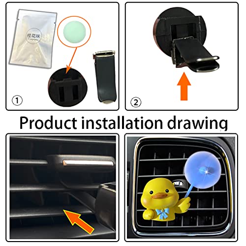 Image of Cute Yellow Duck Air Vent Clips - Fun Car Air Fresheners & Decor