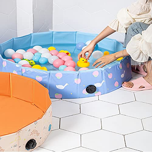 LYYP Kiddie zwembad, inflatievrije PVC huisdier zwembad, opvouwbare niet-lekkage, ronde draagbare badkuip voor kinderen… - Image 8