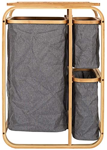 Rangement 3 paniers bambou anti-désordre pour petits espaces - 5