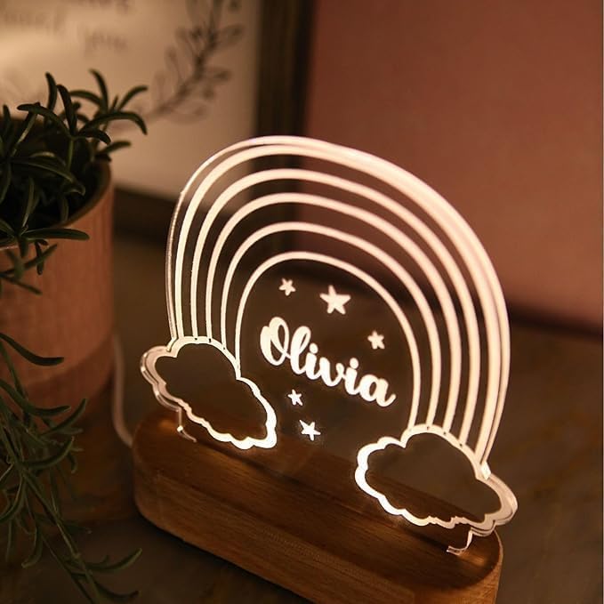 Lámpara de noche personalizada para niños con nombre miniatura 4