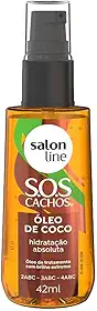 Salon Line, Óleo de Coco, SOS Cachos, Vegano - Para Cabelos Ondulados, Cacheados e Crespos, 42ml
