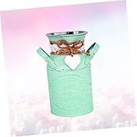 Vista 9 de GANAZONO Maceta de hierro hecha a mano fina, decoración rústica, macetas decorativas