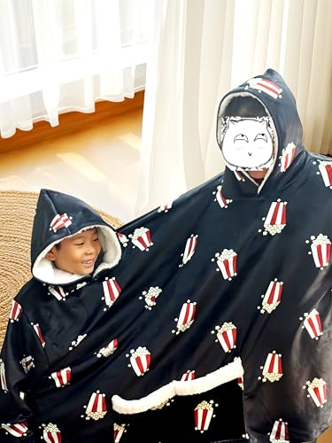 Couples Pajamas,Oversized Hoodies Sweatshirt,Funny Matching Pajamas,Flannel Home Clothes with Pockets4