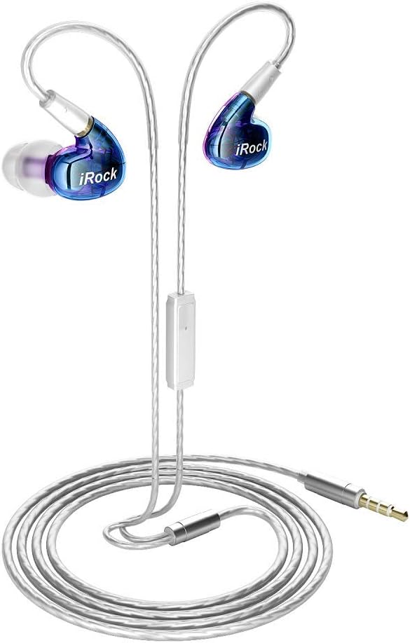Best Deal 🛒 GranVela iRock A8-Pro Dual Driver Musician's in Ear Monitors Earbuds with Microphone,Detachable Cables, Memory Wire Hooks (Blue-Purple) Creative Product GranVela iRock A8-Pro Dual Driver Musician's in Ear Monitors Earbuds with Microphone,Detachable Cables, Memory Wire Hooks (Blue-Purple)