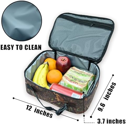 Camo Lunch Bag Insulated Reusable Lunch Box Kids Girls Boys Cooler Thermal Tote Bag For Men Women School Work Picnic - Image 3