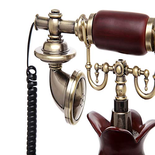 Telefone retrô / telefone celular antigo, resina + mostrador de botão de metal, suprimentos de decor