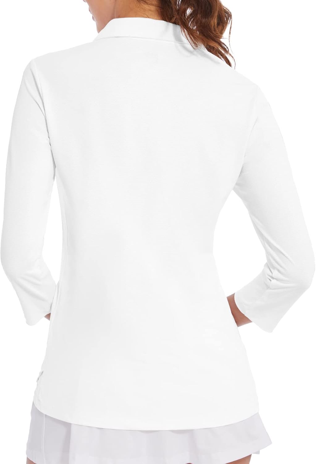 Women's Polo Shirt 3/4 Long Sleeve Golf Quick Dry T Shirts UPF 50+ Athletic Casual Work Shirts Tops for Women - Image 2