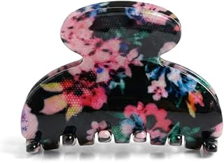 France Luxe Small Couture Claw Clip, Peony Pink French Hair Clip | Compact Everyday Hold: Sized for fine, thin, or short hair, for a secure hold from desk to workout to date night.