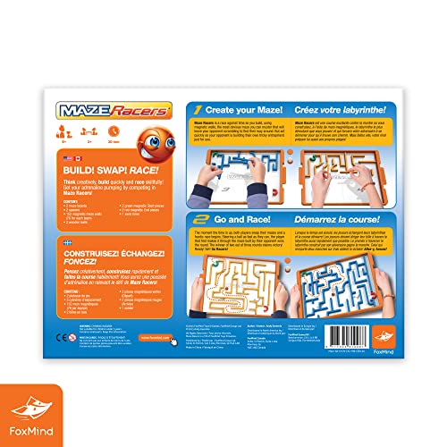 Foxmind Games: Maze Racers, Exciting Building And Racing Board Game, Competitive Gameplay, 2 To 4 Players, Small Parts Included, For Ages 8 And Up #TOP3