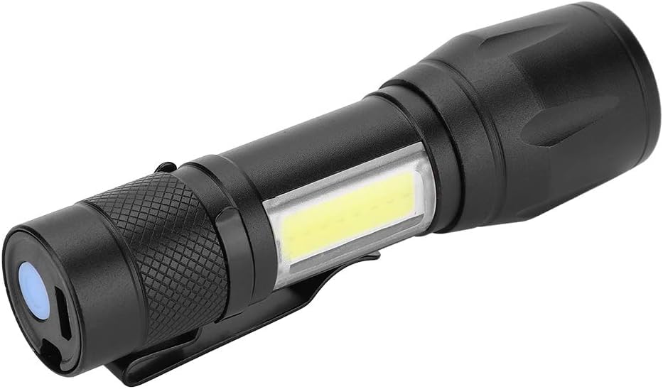 Image of Panther Rechargeable Mini LED Torch | 400 Lumens XPE + COB LED with Zoom 3 Modes Aluminium Housing Micro USB Charging Portable Torch for Camping, Emergency, Bicycle and Vehicle