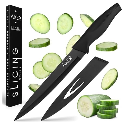 Axer Coltello da Cucina Professionale 20 cm - da Chef, per Carne, Verdure e Sfilettare Pesce