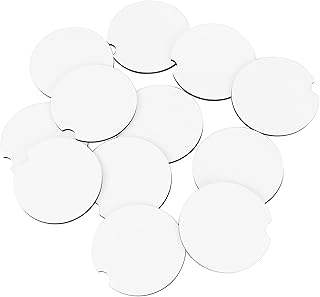 12pcs Sublimation Blank DIY Customized MDF Round Coaster Hardboard Coaster Sublimation Coaster Blank Coaster, Sublimation Blanks Car Cup Coasters