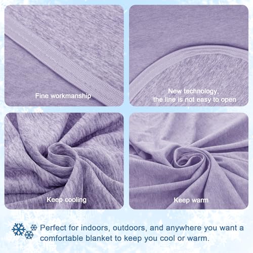 Image of CHOSHOME Cooling Blanket for Hot Sleepers Lightweight Summer Cold Thin Blankets for Sleeping, Hot Flashes Night Sweats, Soft Blanket for Bed, California King 96 inch x 102 inch, Purple