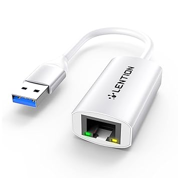 LENTION USB 3.0 Type A to Gigabit Ethernet Adapter, 1000M RJ45 Wired LAN Network Converter Compatible Switch, MacBook Pro/Air, Surface Book/Pro, Chromebook, Most Windows Laptops (CB-HU604, Silver)