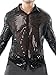 COOLOYA Men's 70s Sparkly Disco Top Shiny Sequin Long Sleeve Retro Button Front Party Shirt Tops Black M