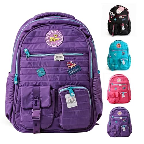 NEXMIDIO Mochila Escolar Feminina Antifurto com Divisor Acolchoado para Notebook de 17 Polegadas, Múltiplos Bolsos Organizadores, Ideal para Faculdade, Trabalho ou Viagem