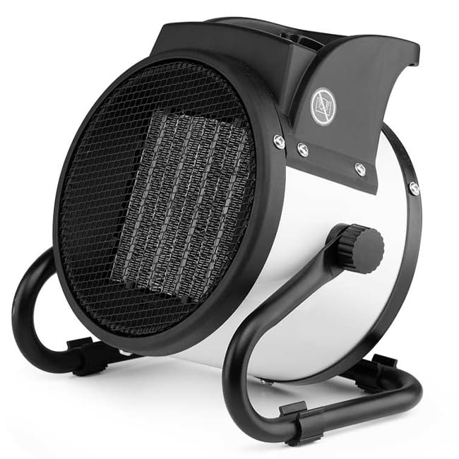 Suinga Calefactor Cerámico Industrial con función ventilador, Resistencia PTC, 3000 W, Color Blanco.