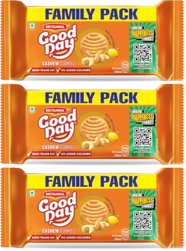 Image of Britannia Good Day Cashew Cookies, 600 g (Pack of 3)