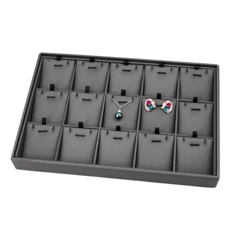 CLQYXRMVC Jewelry Organizer Stand Multi-compartment Black Jewelry Rack Ring Tray Necklace Earring Stud Storage Necklace Display Stand