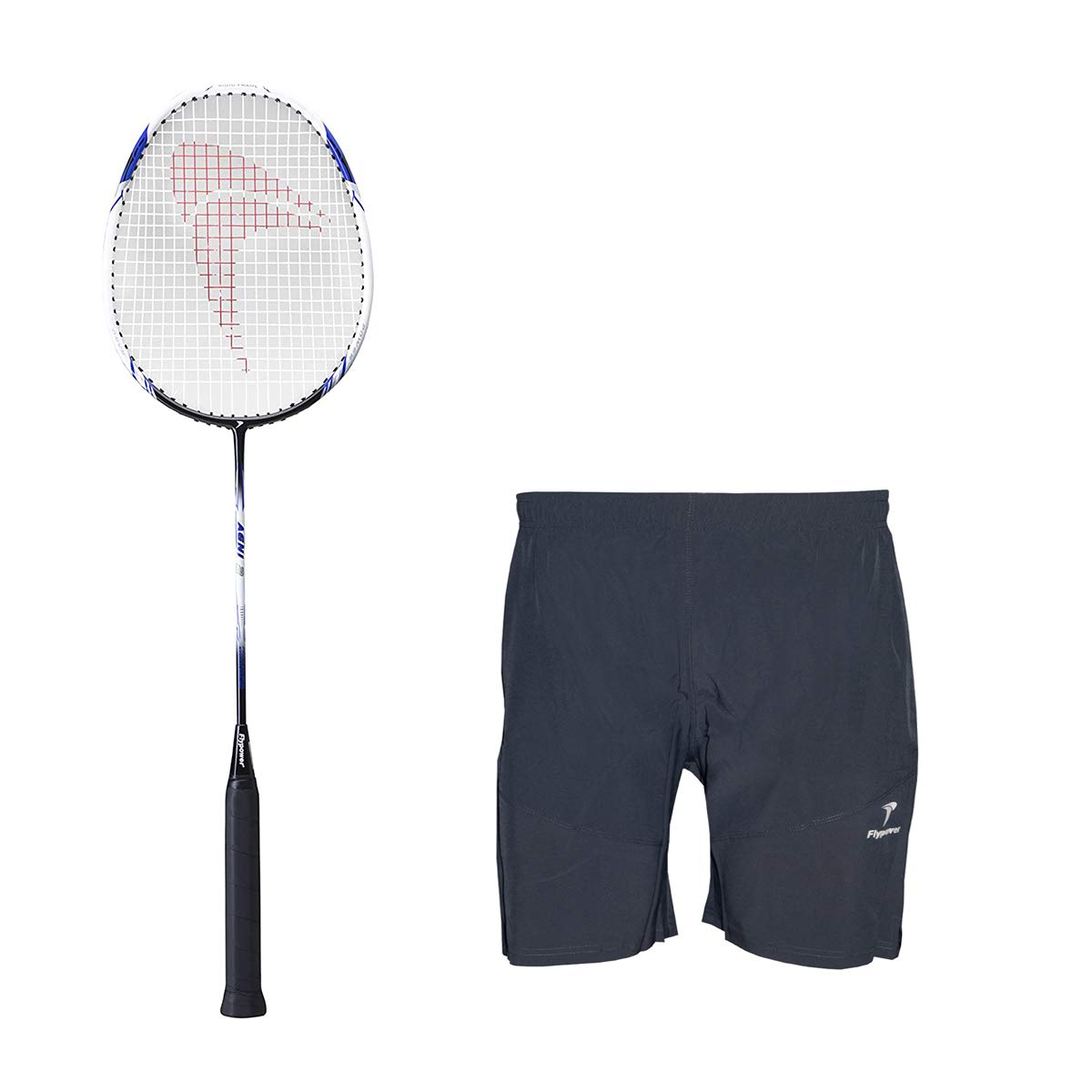 FLYPOWER BADMINTON RACKET AGNI 2 WITH BHIMA SHORT BLACK SIZE XS-picture-20