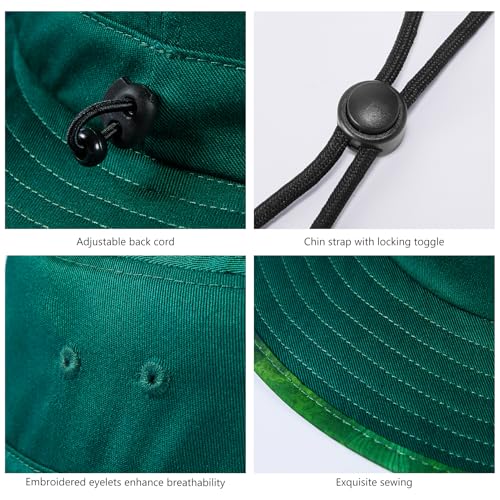 Image of UPF 50+ Foldable Sun Hat Patterned Under Brim Bucket Hats for Summer Hiking Fishing Beach Safari Men Women