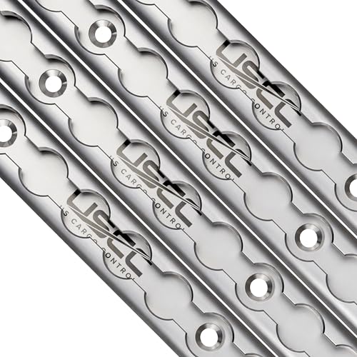 US Cargo Control L Track Rail 4 FT (4-Pack), Anodized Aluminum L-Track Tie Down Rails, Mount on Truck Beds and Enclosed or Utility Trailers - Secure Motorcycles, ATVs, Dirt Bikes