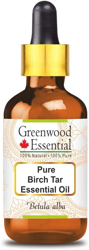Greenwood Essential Pure Birch Tar Essential Oil, Betula Alba, 30 ml