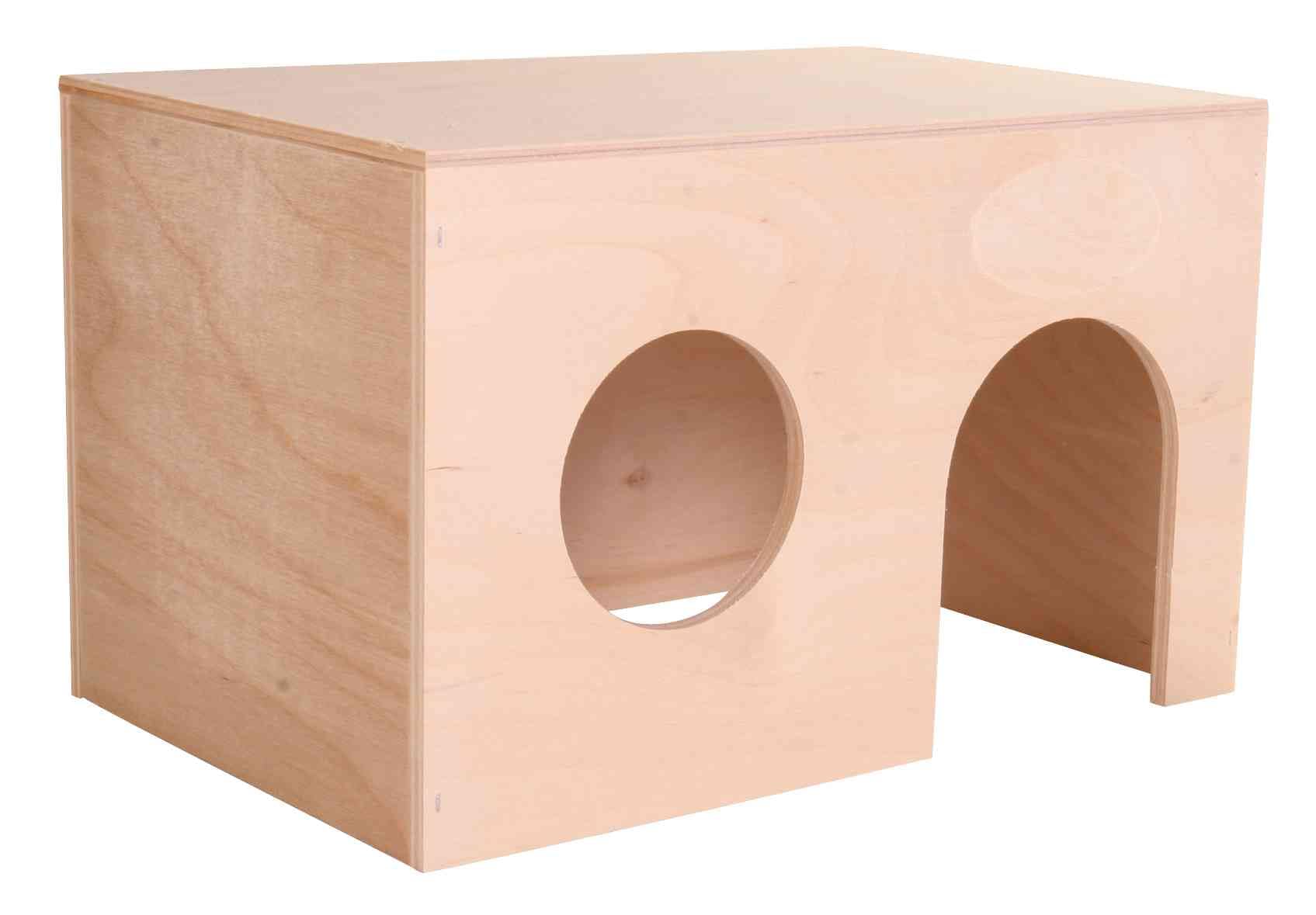 Trixie 60862 Drewniany domek dla świnek morskich, 27 × 17 × 19 cm