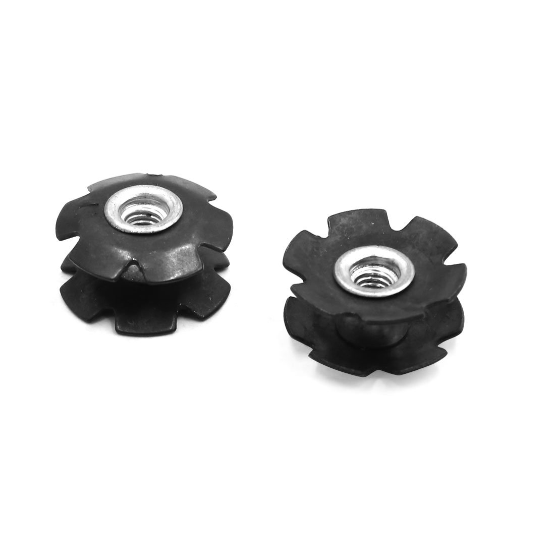 2 écrous étoile Uxcell Pour Fourche VTT - 28,6 Mm - Bride De Casque Métal - Noir