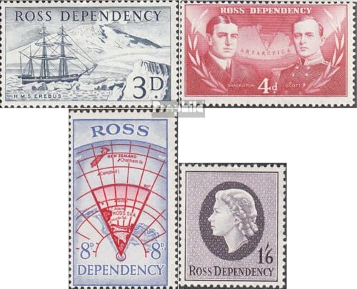 Timbres de collection Ross-Domaine 1-4 de 1957 édition complète état neuf rare
