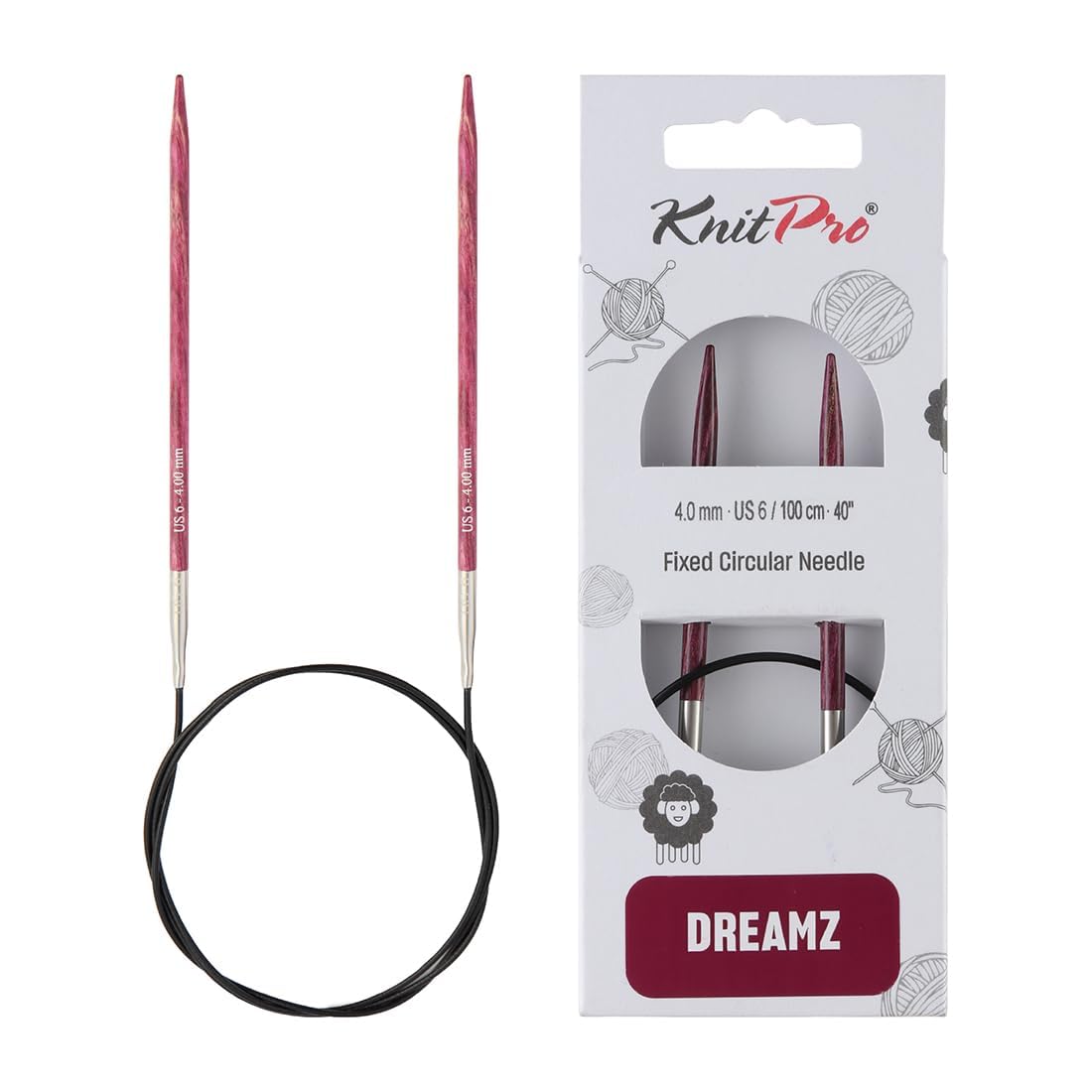 KnitPro Dreamz Fixed Circular Needles 40" (100cm) | Size 4.00mm