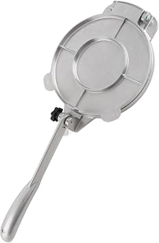 Tortilla Press, 6.3inch/16cm Aluminum Alloy Manual Quesadilla Maker for Pizza Pie Patty Pan Tortillas Hand Meat Pies (16cm Silver)