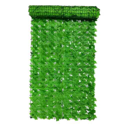 Gatuida Valla Decorativa de Artificiales Densa y Duradera para Jardín Balcón Malla Ocultación Resistente con Realista Panel Follaje Verde sin