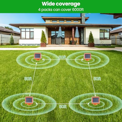 Mole Repellent Screw Solar Powered Gopher Deterrent Stake for Outdoor Lawns with Electic Vibration, Repels Snake Vole Groundhog Armadillo from Yard and Garden (2 Pack) — view 5