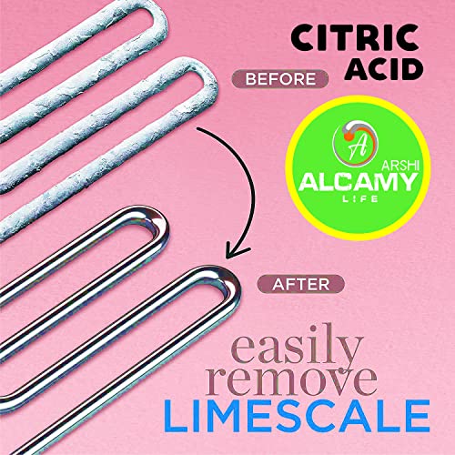 Image of AAAL 100% Pure Citric Acid Crystals 1Kg | Nimbu Sat (Food Grade) | Multiple Purpose Uses For Home and Kitchen | 1 KG