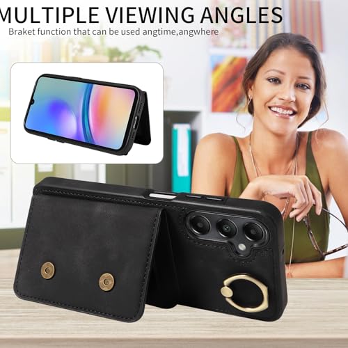 Étui cuir Samsung Galaxy A05S pour visionnage vidéo mains libres - 4