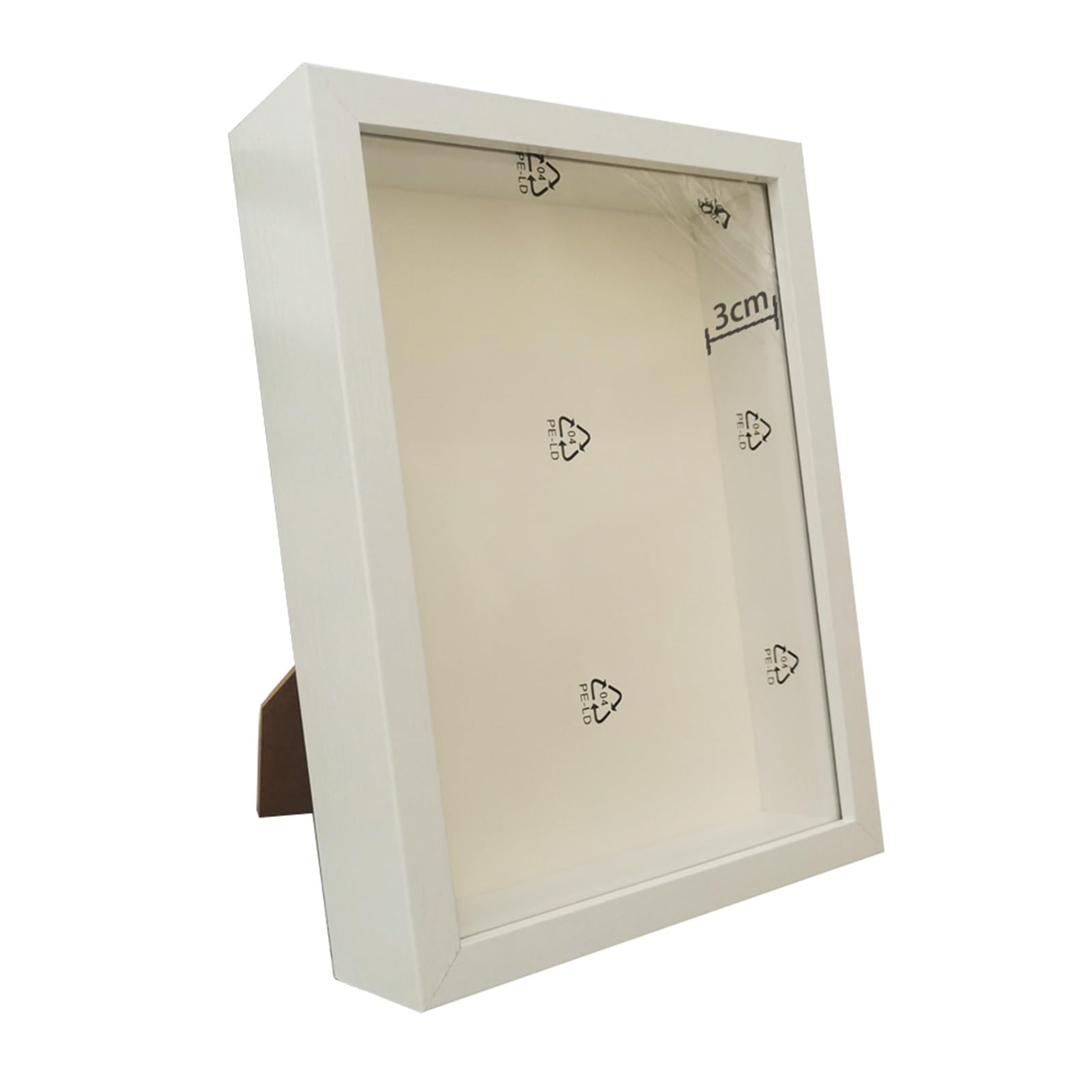 2PCS Shadow Box Frames Bouquet Display Flower Case Depth 3cm Wooden Photo Frame For Displaying Three-Dimensional for Tabletop and Wall(White,20X25cm)