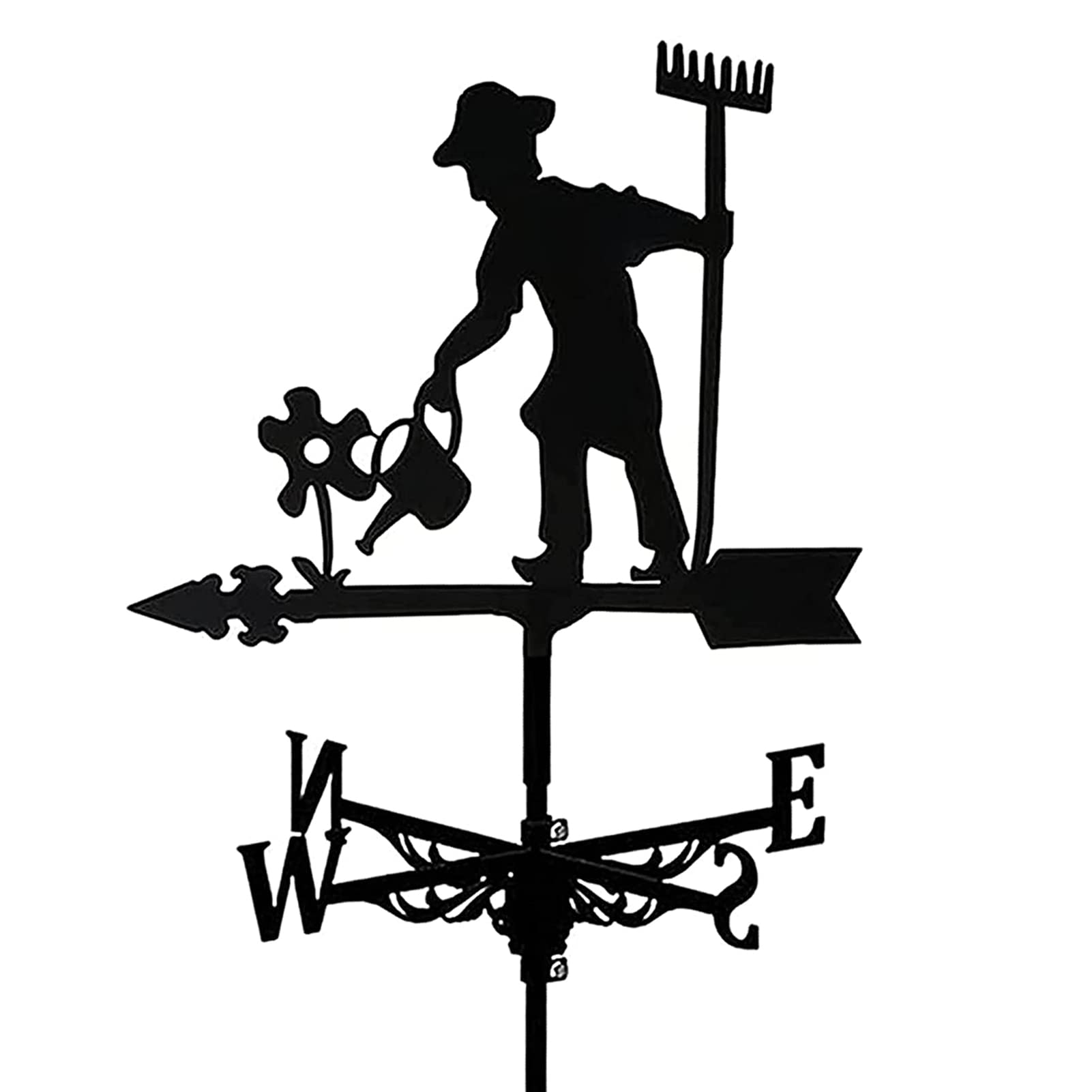 TAXXII Horse Metal Weathervane carriage Wind Vane For Yard Roof Decoration Direction Indicators for Outdoor Iron Garden