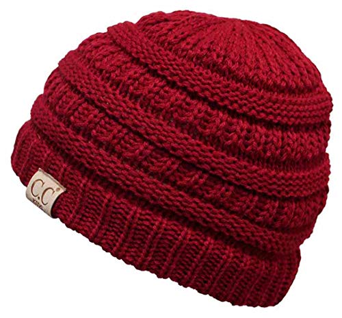 Image of Funky Junque Kids Baby Toddler Ribbed Knit Children's Winter Hat Beanie Cap