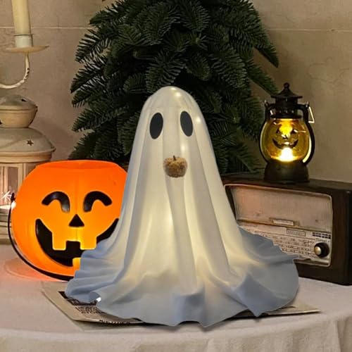 Halloween Ghost Nightlight Decor, Light Up Spooky Ghosts with String