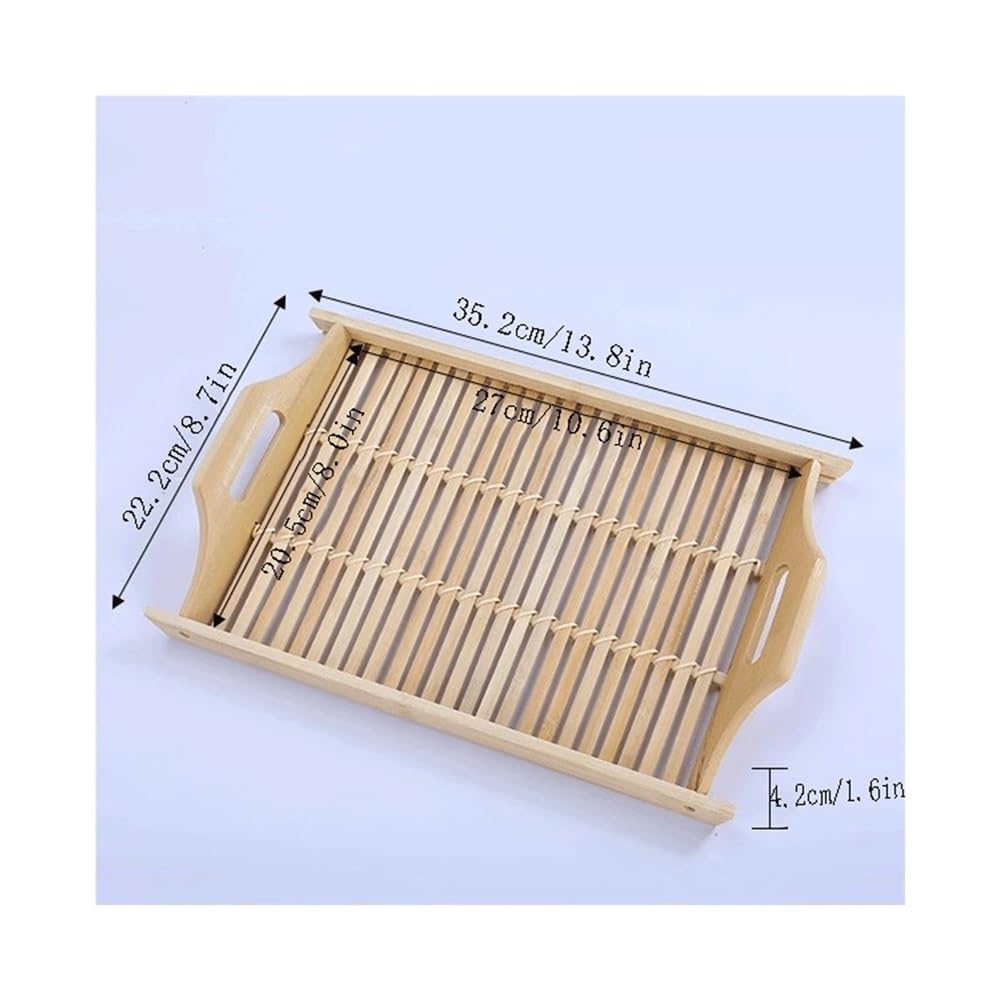 Plateau rectangulaire nordique en bois pour salle à manger, thé, extérieur, légumes, barbecue, après-midi, desserts – Décoration d'intérieur élégante et fonctionnelle